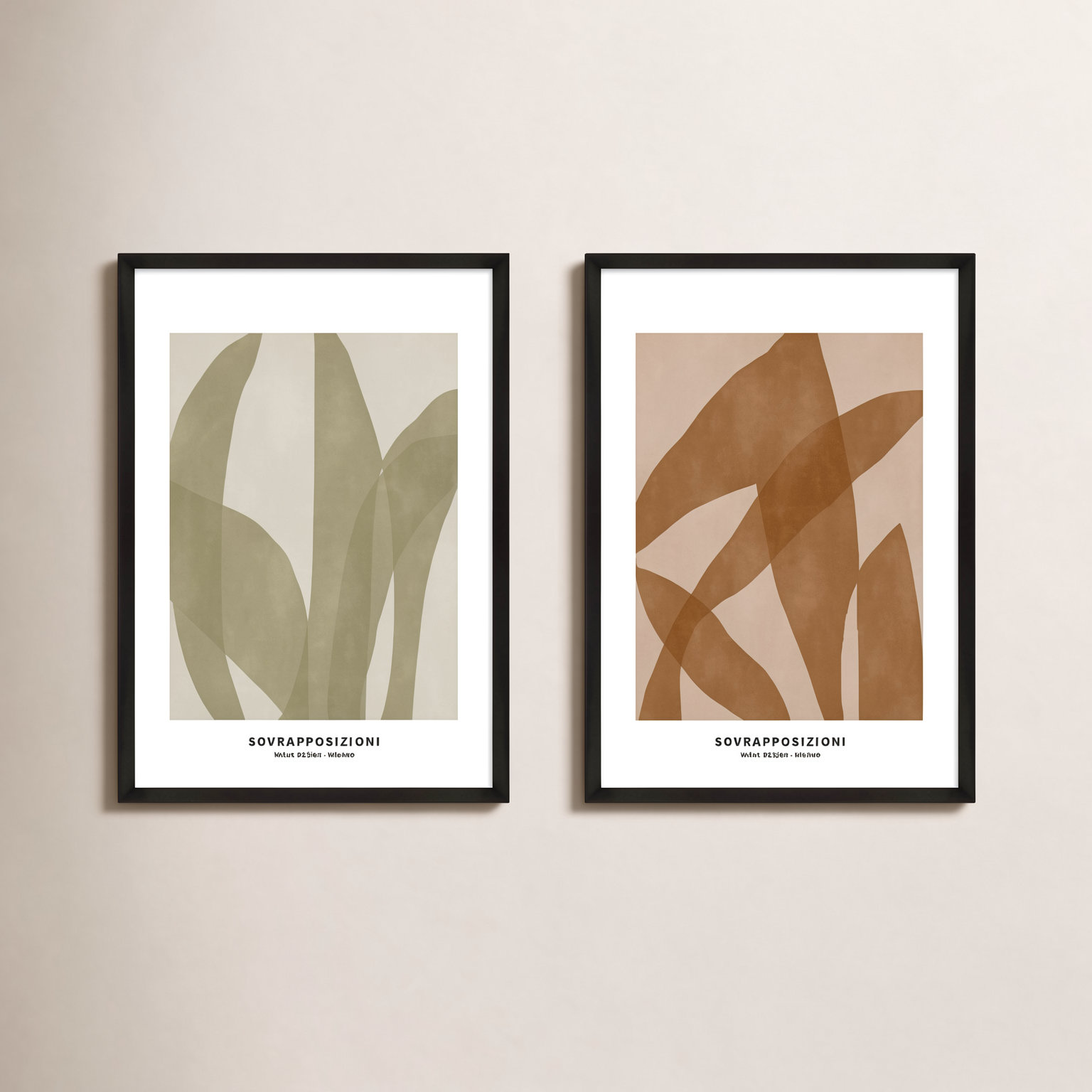 Zabini "Marine Flora 3 and 4" 2-Piece Print Set, Black, 25" H x 17.5" W x 1.25" D