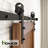 Classic Design Black Rustic Standard Single Track One Door Barn Door Hardware Kit Only(Doors Not Included)-51699870