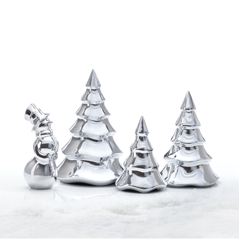 Nambe Mini Christmas Tree Set of 3