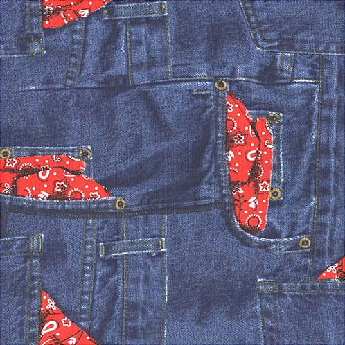 Jeans Cotton Blend Reversible Throw Pillow