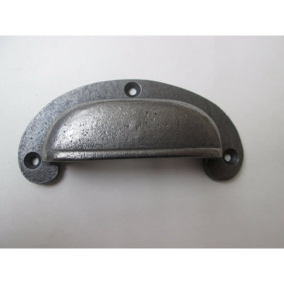 Round Lipped Cabinet Cup Pull Handle antique iron