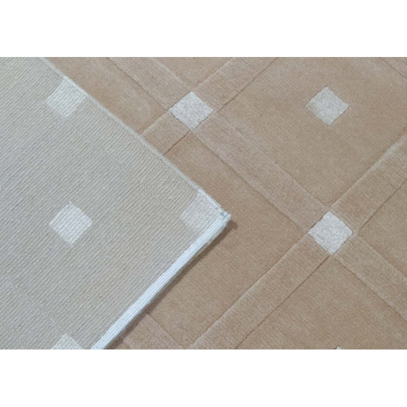 Geometric Area Rug in Camel