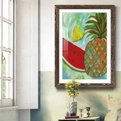 " Pineapple & Watermelon Medley I " Painting Print