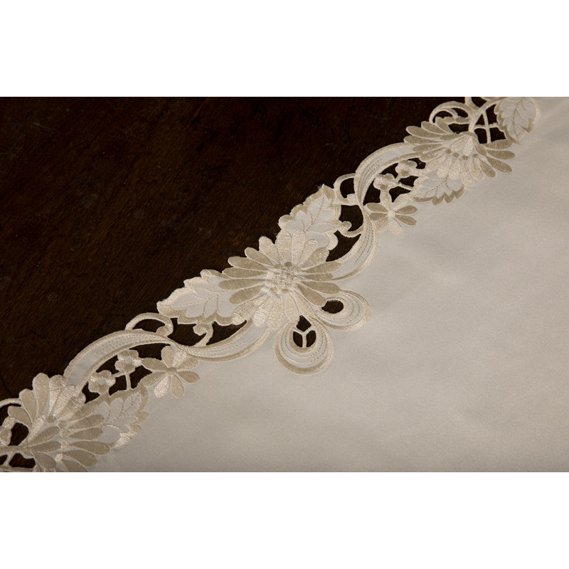 Tyris Embroidered Cutwork Table Runner