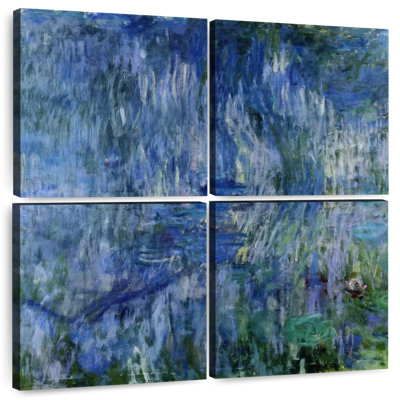 Waterlilies And Reflections Of A Willow Tree