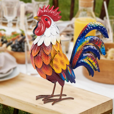 Chicken Yard Art Decor Standing Animal Lawn Ornament