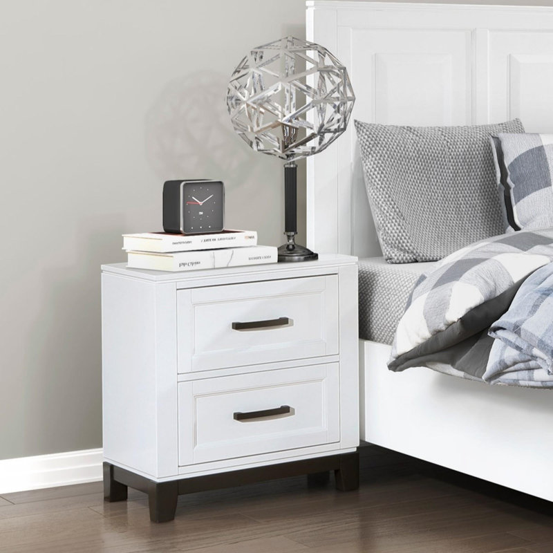 Table de chevet moderne, table de chevet, table de bout, pour chambre à coucher, vestibule de salon, Blanc