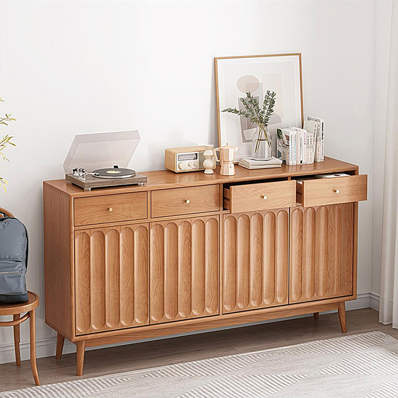Rangement à chaussures en bois de cerisier moderne, H 39,37 po x l 62,99 po x P 14,96 po