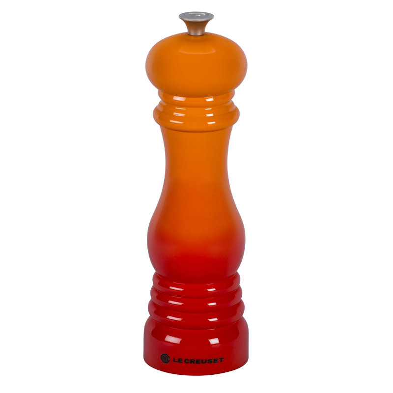 Flame Orange 8" Plastic Pepper Mill