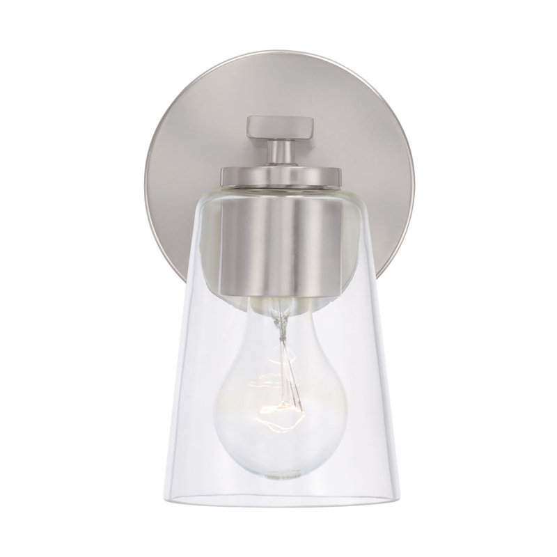 Armed Sconce, Brushed Nickel
