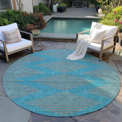 Machine Washable Indoor/Outdoor Chayden ACN1017 Rug
