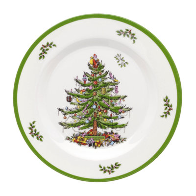 Spode Christmas Tree S/4 Melamine Salad/Dessert 8"