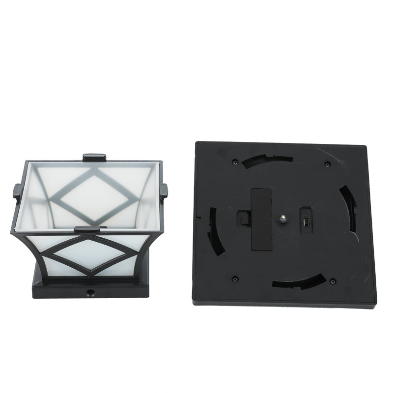 Low Voltage Solar Powered Integrated LED Fence Post Cap Light 4 In. X 4 In. Pack