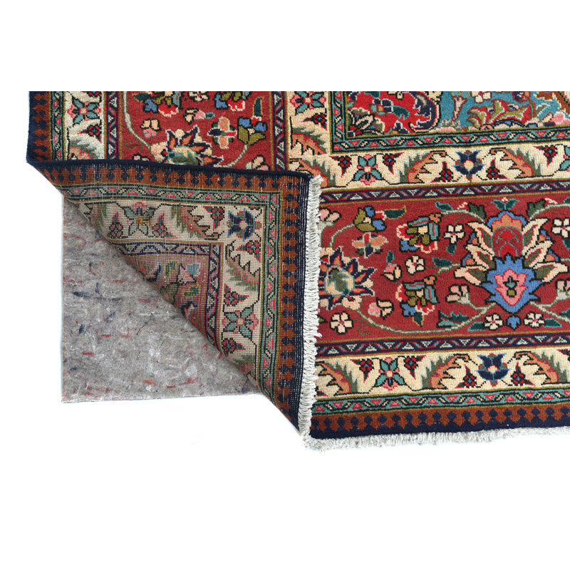 Tapis oriental traditionnel 10 x 12 de conception mauve et bleu marine One-of-a-Kind