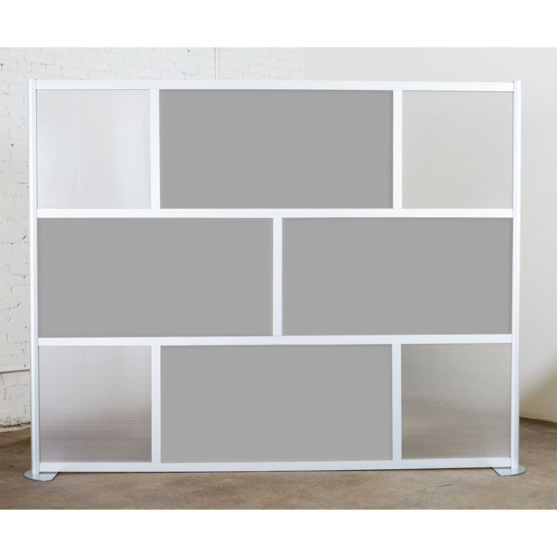 Cloison 3 panneaux autoportante Orrie, Gris, Standard