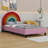 Rainbow Design Upholstered Platform Bed Cute Style Princess Bed