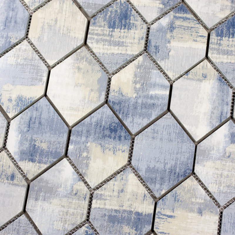 Carreau de mosaïque en verre 4 po x 5 po Modern Farmhouse