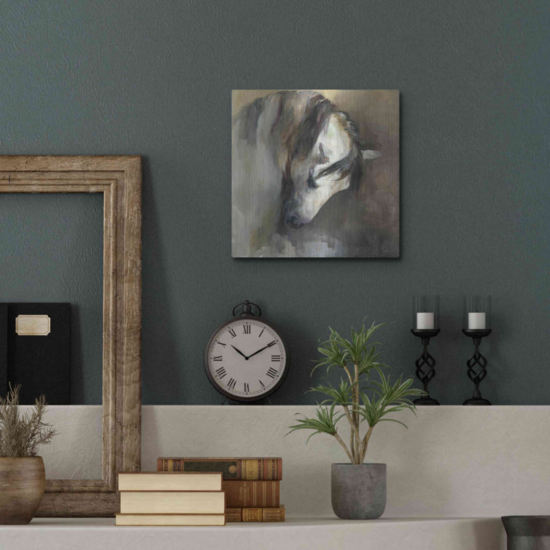  «Cheval classique» par Marilyn Hageman, art mural en métal, 36 po x 36 po, H 12 po x l 12 po
