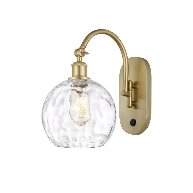 Bras pivotant en acier Ambrosane, H 13,75 po x l 8 po x P 14 po, DEL, Or satiné