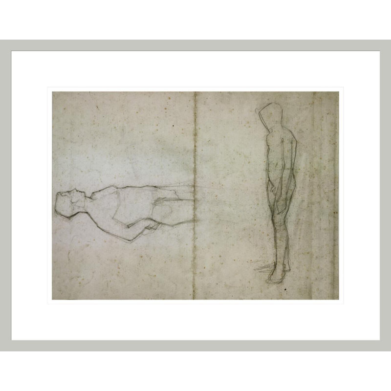 «Young Nude» par Amedeo Modigliani - Estampe numérique encadrée, 17.34" H x 21.75" W