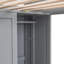 Lit mezzanine en bois avec plusieurs tablettes de rangement et garde-robe-1977438871