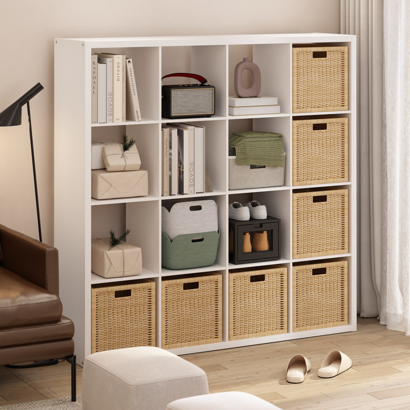 Organisateur de rangement Ebern Designs Darrington, Blanc, (3 feuilles) H 43,98 po x l 15,87 po x P 14,57 po