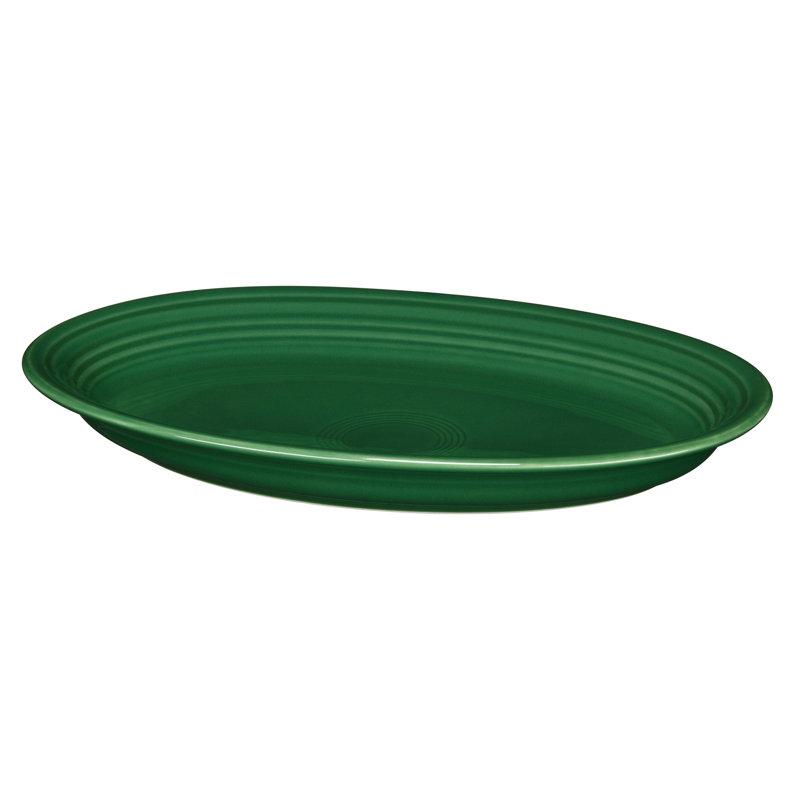 Plat de service ovale Fiesta Serveware, H 1,75 po x l 9,5 po x L 13,62 po, Jade