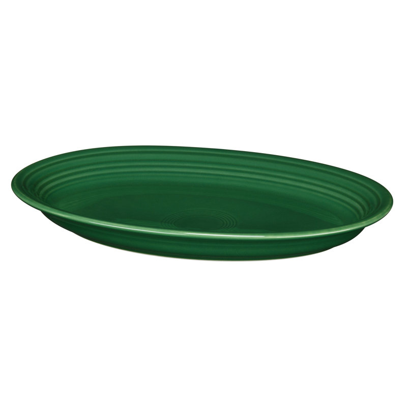 Plat de service ovale Fiesta Serveware, H 1,75 po x l 9,5 po x L 13,62 po, Jade