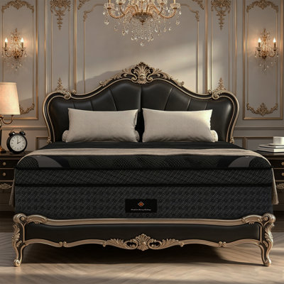 Huerfano 16" Noir Luxe Medium-Firm Hotel-Level Thicken Motion Isolation Mattresses with Euro Plush Top & Robust Dynamic Support Coils