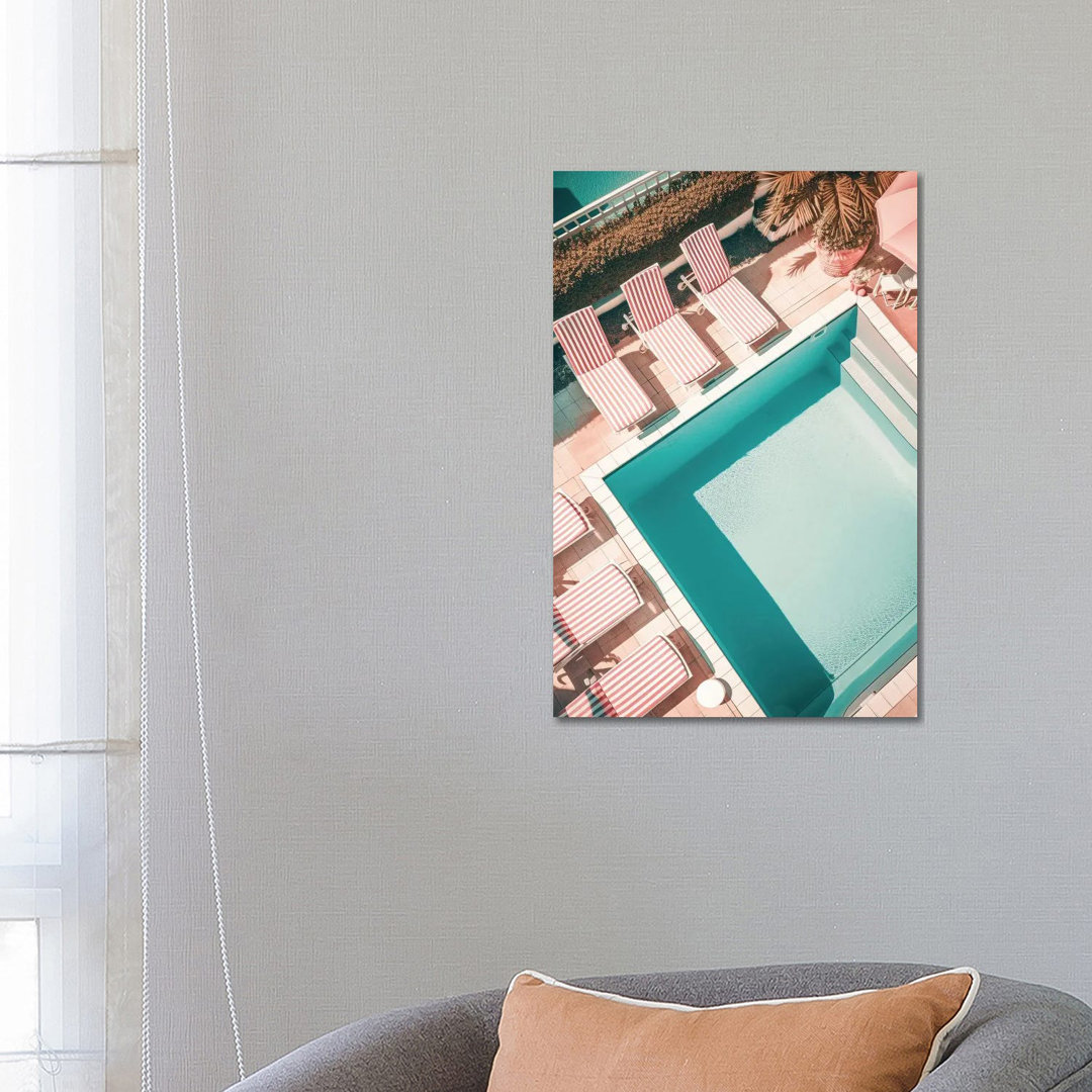 Pink Swimming Pool von Grace Digital Art Co - Gallery-Wrapped Canvas Giclée on Canvas