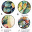 Manuli - Décoration murale ronde en métal à motif floral-109693985