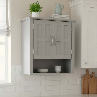 Armoire de rangement murale pour salle de bain, armoire murale multifonctionnelle avec tablettes réglables, armoire à pharmacie pour la salle de lavage et la cuisine et le salon