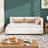Full Size Upholstered Daybed Sofa Bed with Trundle & Storage Drawers, Linen Fabric (Beige) - No Box Spring Needed-487810845