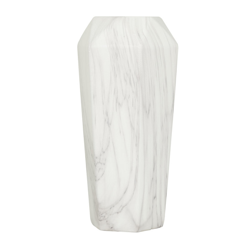 Vase en céramique, Blanc / gris