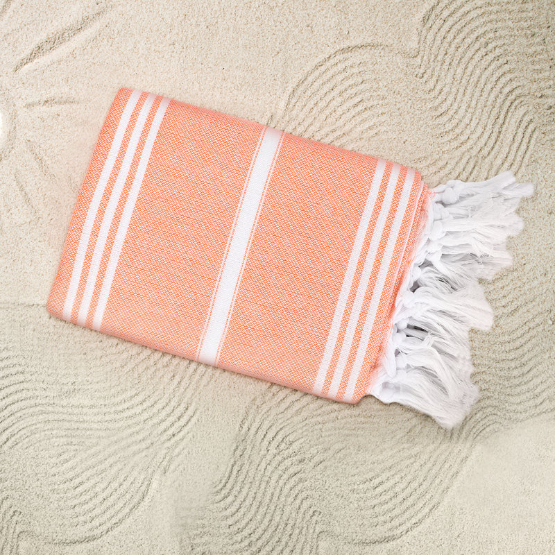 Ensemble de 2 serviettes de plage - orange clair