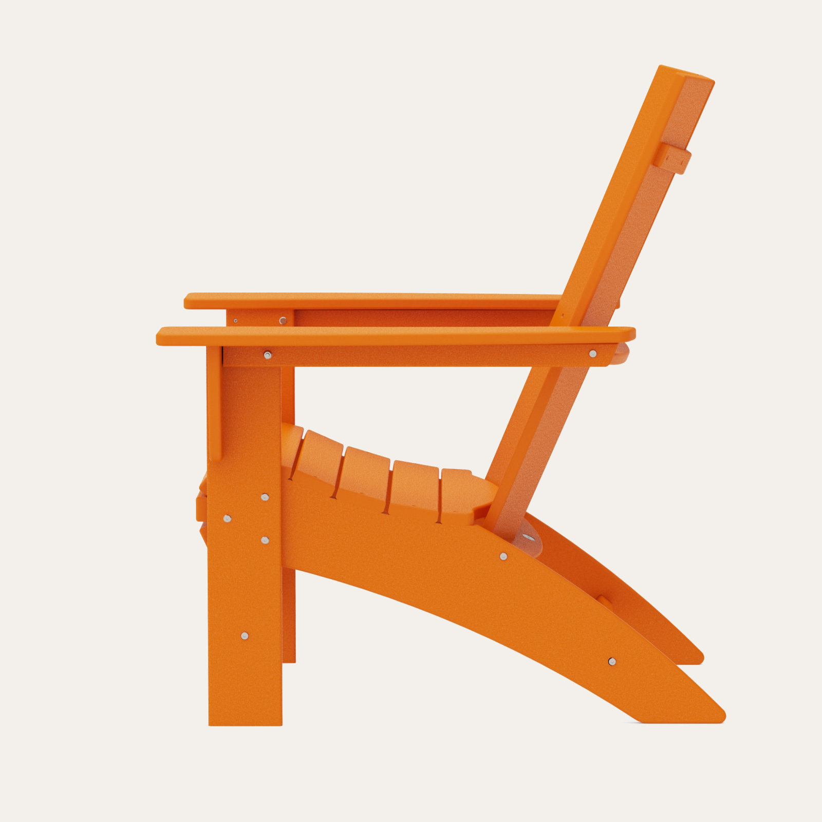 POLYWOOD Modern Curveback Adirondack Chair, Tangerine