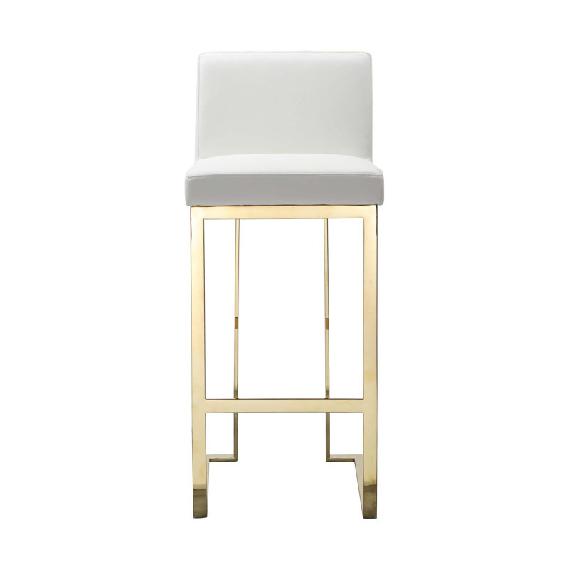 Tabouret Boly, Tabouret de bar (siège d’une hauteur de 30 po), Blanc