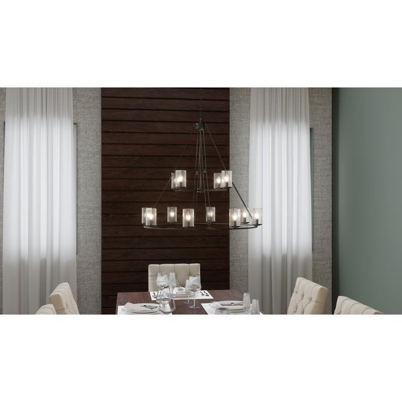 Screven 12 - Light Dimmable Tiered Chandelier