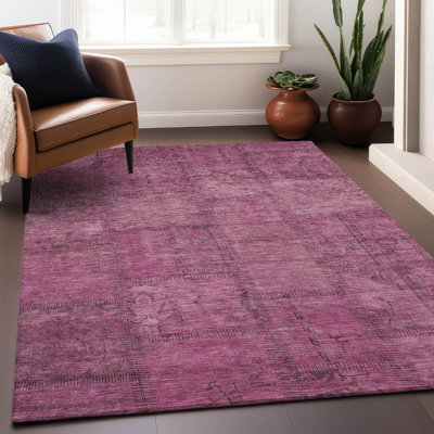 Tapis rosé de qualité supérieure lavable à la machine Prisco