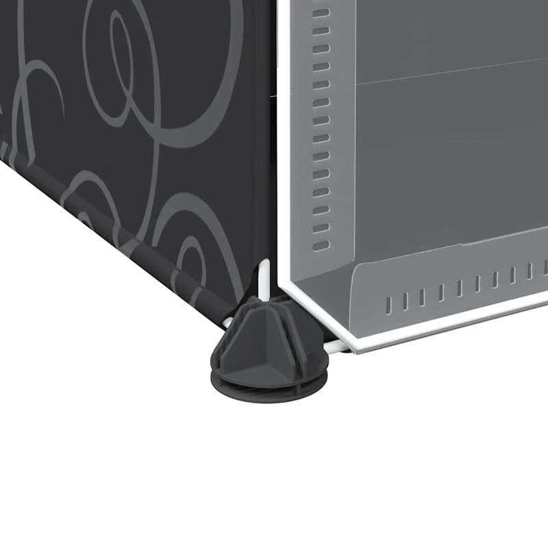 vidaXL Storage Cube Organizer Black Polypropylene Large Modular
