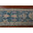Vegetable Dye Blue Oushak Turkish Runner Rug 3x9