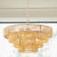 Luminaire suspendu en rotin tissé à la main à 6 lumières 4 grandes lumières de style bohème minimaliste transitionnel rond pour îlot de cuisine, couloir de salon de 20 po de diamètre-275441096-275441099