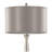 Joan 30" Contemporary Metal Table Lamp in Brushed Nickel with Grey Satin Shade from Grandview Gallery by LumiSource - Set of 2