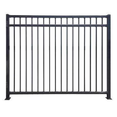 Fortress Building Products Athens 48'' H x 46.5'' W Black Metal Gate -  Wayfair Canada