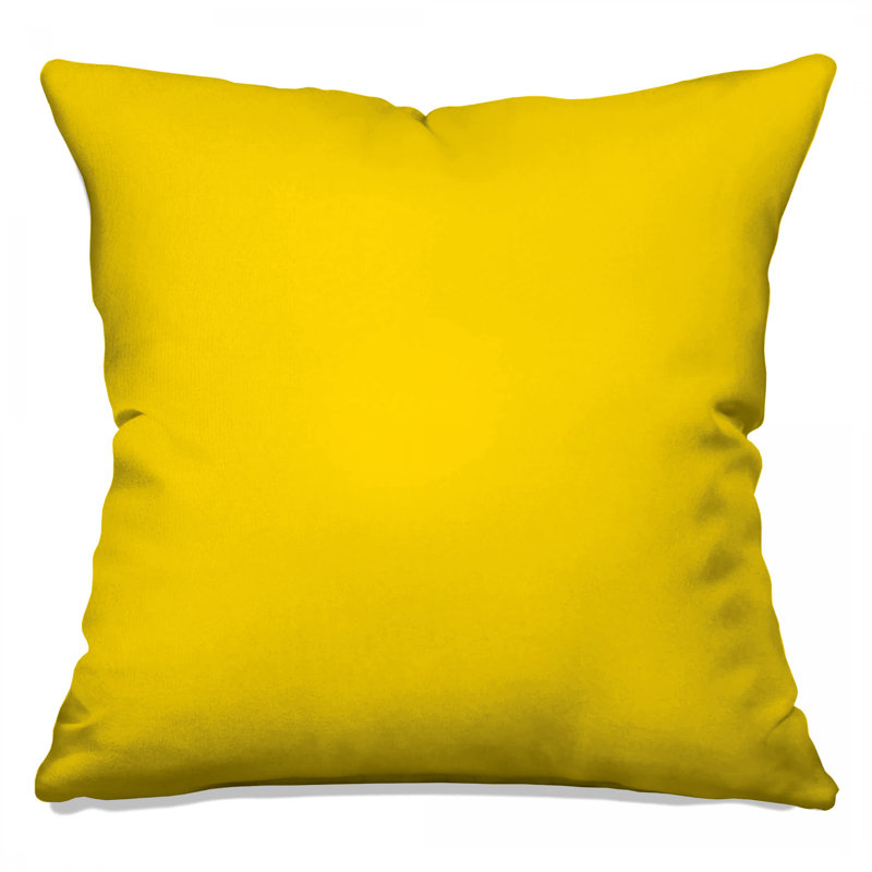 Coussins décoratifs unis à fond jaune uni, 14 X 14 pouces