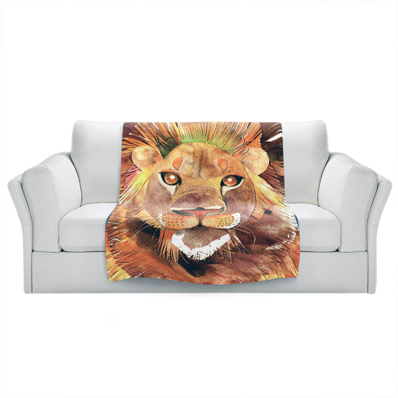 Couverture lion , 51 po x 60 po