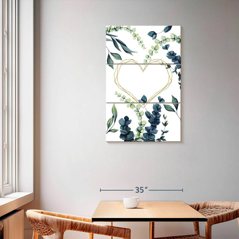 Hardie Eucalyptus And Heart, 57" H x 36" W