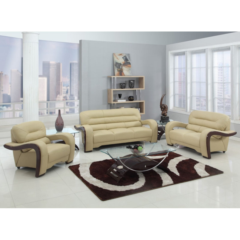 Three Piece Indoor Gray Genuine Leather Six Person Seating Set Three Piece Indoor Gray Genuine Leather Six Person Seating Set
