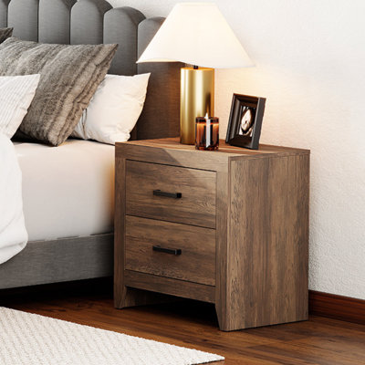 Table de chevet 22 po brun rustique