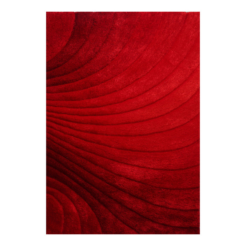 Tapis touffeté à la main «3D Shaggy», Rectangulaire 2 pi x 3 pi